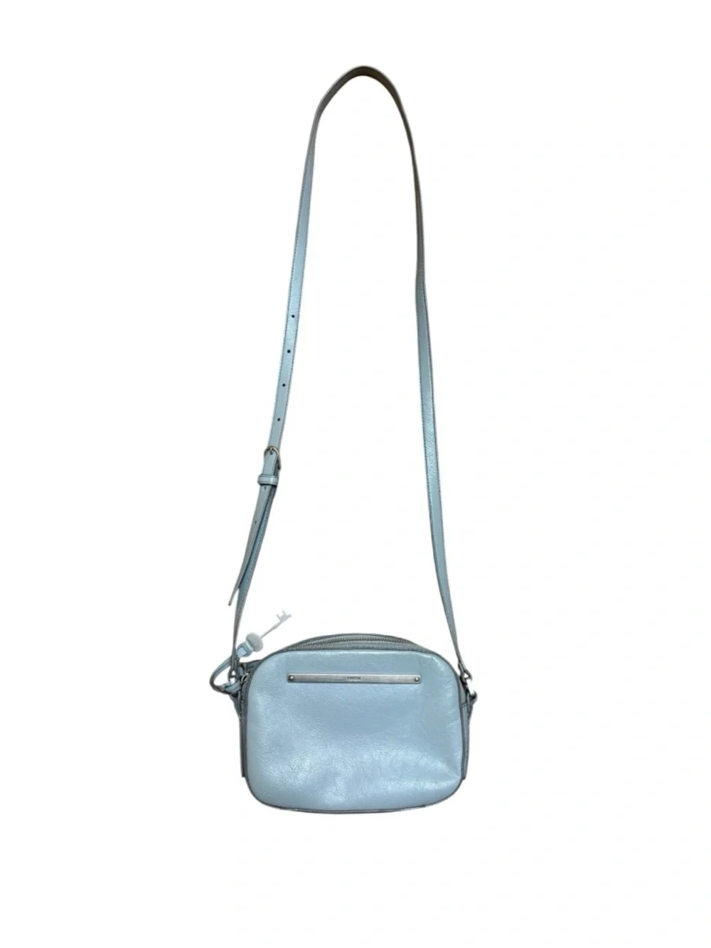 Fossil Women's Liza Camera Bag Smokey Blue Zip Closure Cross-Body Women’s Purse